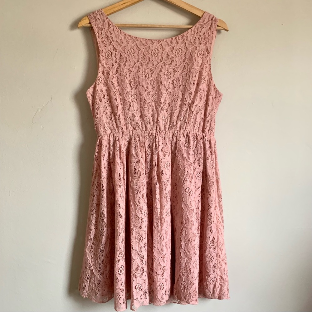 CIEL Pink Lace Mini Dress NWT